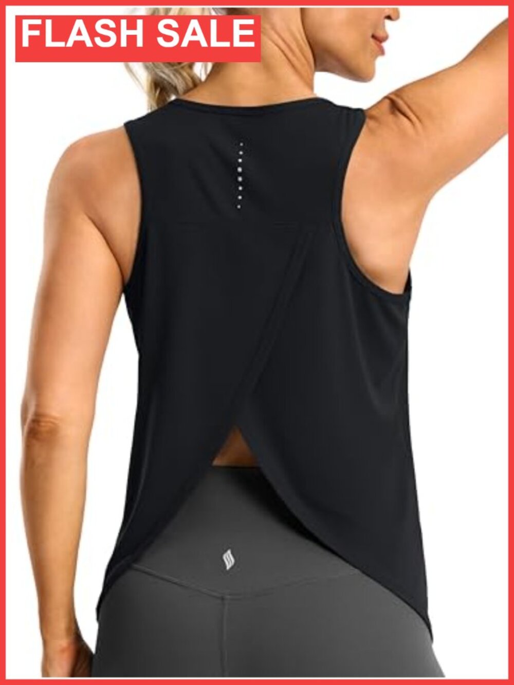 Women's Open Back Racerback Workout Tank Top Sleeveless Athletic Top